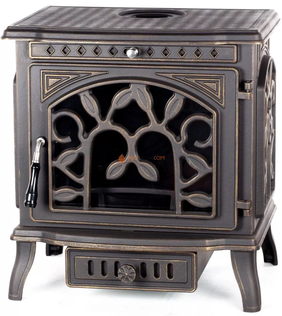 Печь-камин Fireway Demetra патина бронза