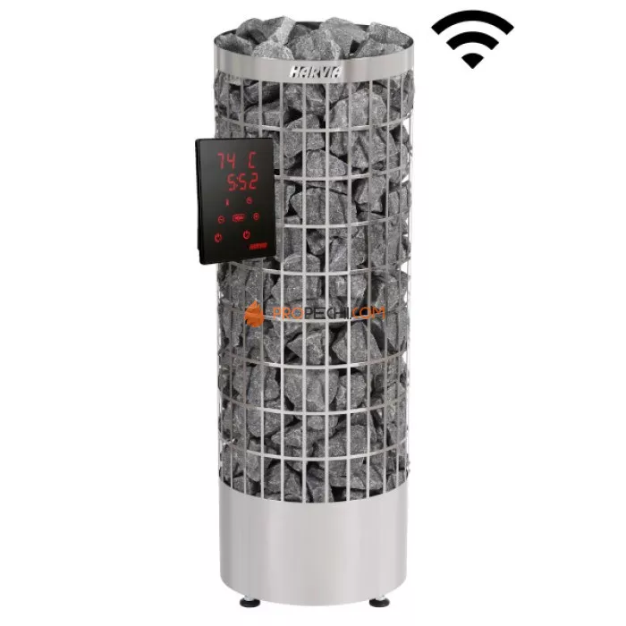 Электрическая печь Harvia Cilindro PC90XE Steel + CX001WiFi (с выносным пультом в комплекте)