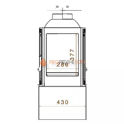 Печь-камин Liseo Castiron LCI 5 GDF Stove, двусторонняя