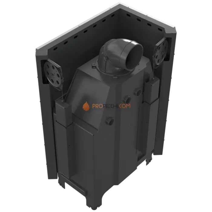 Каминная топка стальная Kratki MBO/L/BS/G/SG (гнутое стекло) (15 кВт)