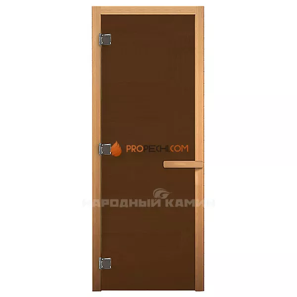 Дверь для бани Везувий 1900х700 мм бронза матовая