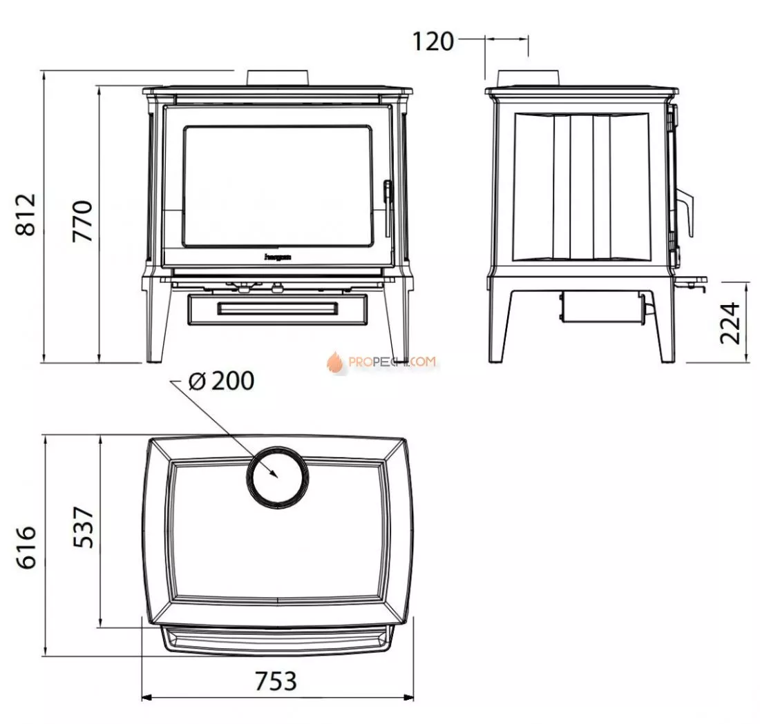 Печь-камин Hergom E30-L