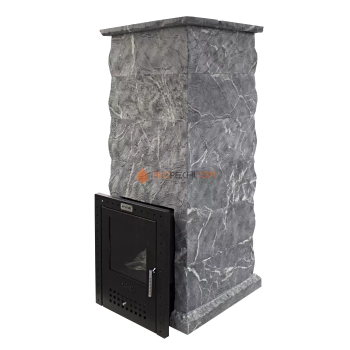 Газовая печь для бани Klover RT 100-RV 310S ( Талькомагнезит Скала, прямые углы )