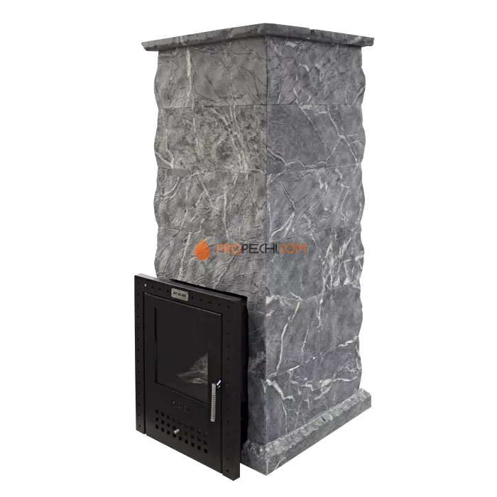 Газовая печь для бани Klover RT 100-RV 310S ( Талькомагнезит Скала, прямые углы )