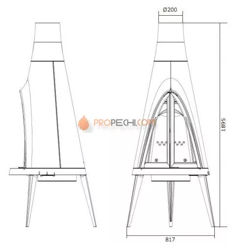 Печь-камин Invicta Powwow