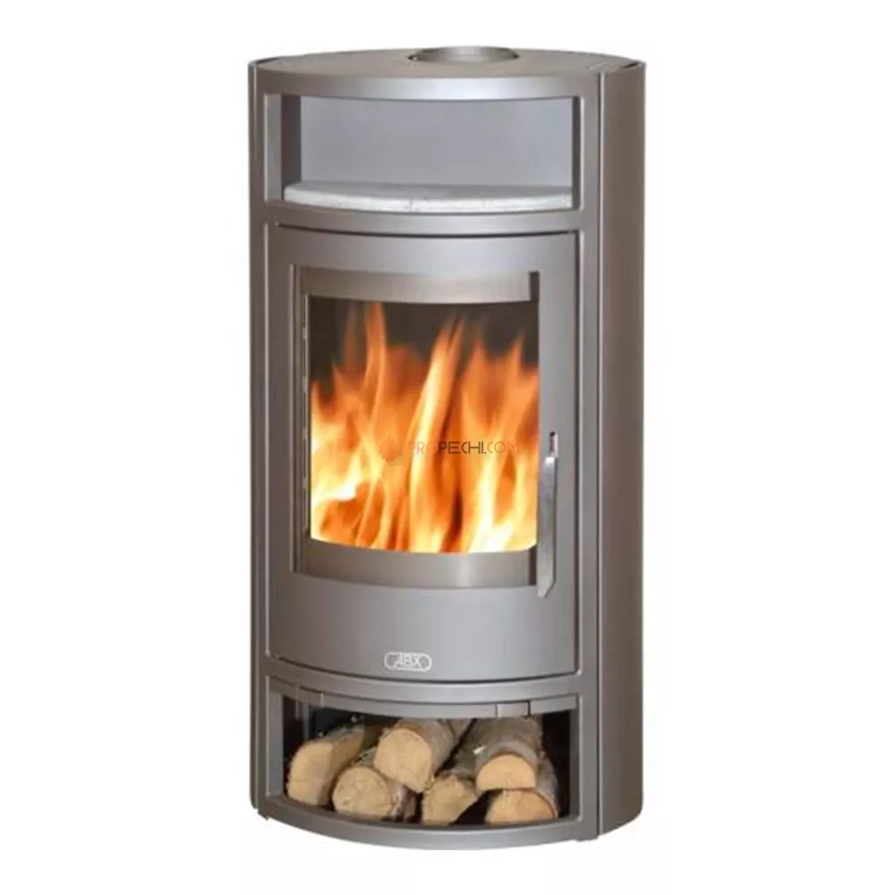 Печь-камин ABX Polar 6 серая сталь
