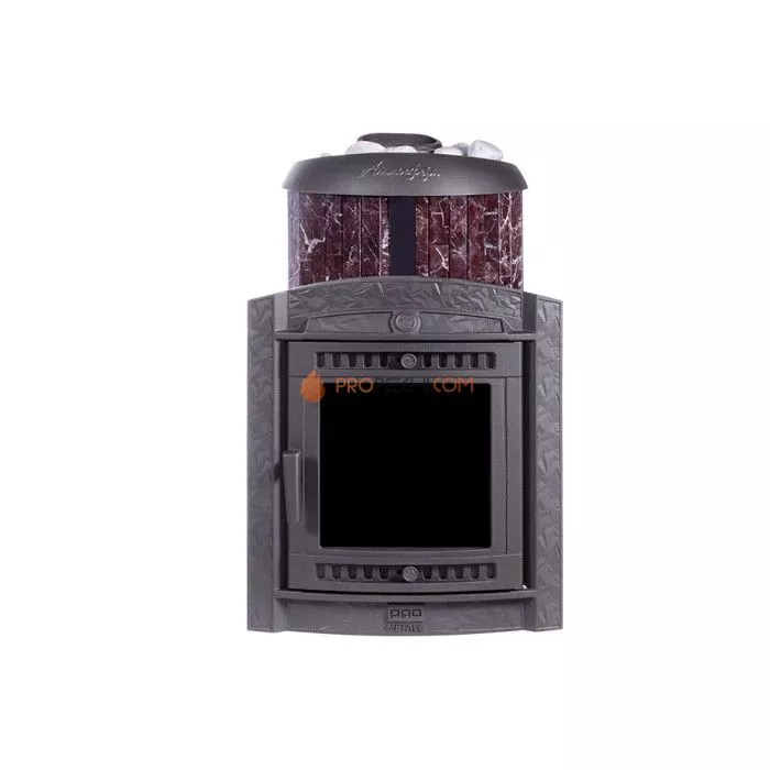 Печь банная «Атмосфера L» в ламелях «Россо Леванто»