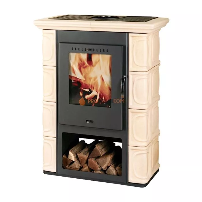 Печь-камин Thorma BORGHOLM Keramik, слоновая кость