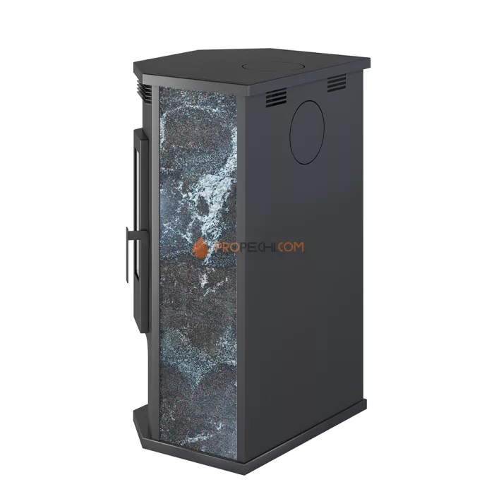 Печь-Камин ASTON 12 кВт (200 м³) Призматик с плитой (Амфиболит)