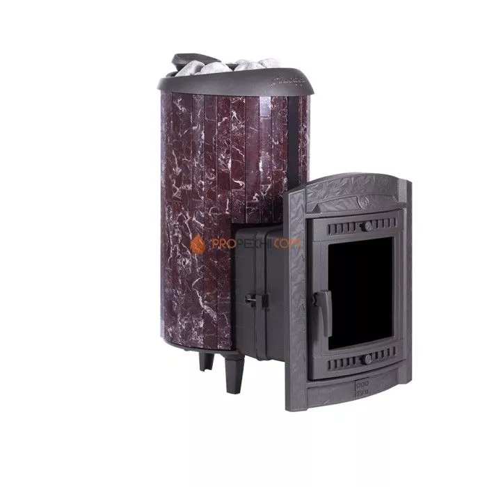 Чугунная печь для бани Атмосфера XL ламели Россо Леванто