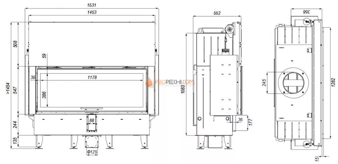 Каминная топка Defro Home Intra XLA G