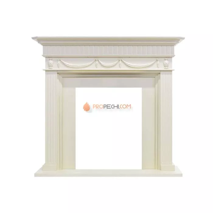 Каминокомплект Royal Flame Corfu - Слоновая кость с очагом Fobos FX Black