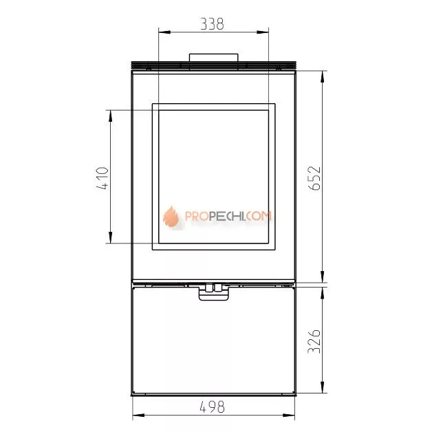 Печь-камин Thorma WIESBADEN, черная