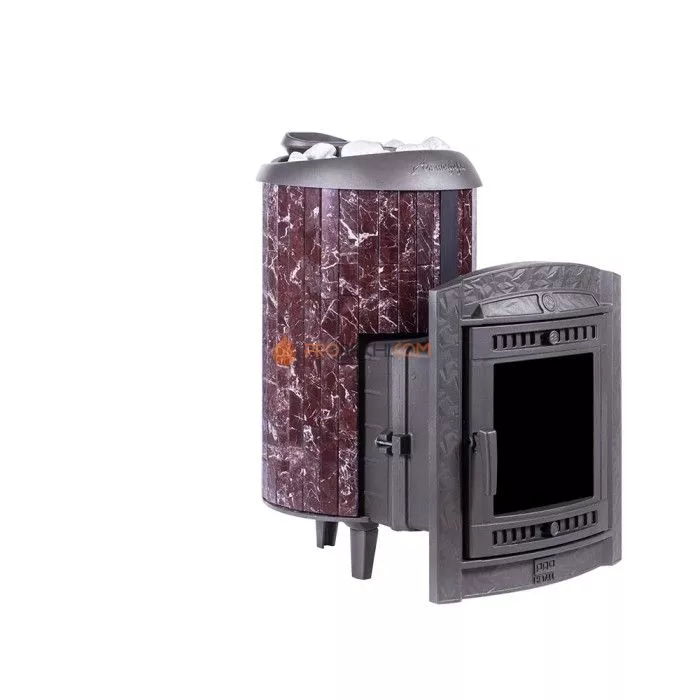 Печь банная «Атмосфера L» в ламелях «Россо Леванто»