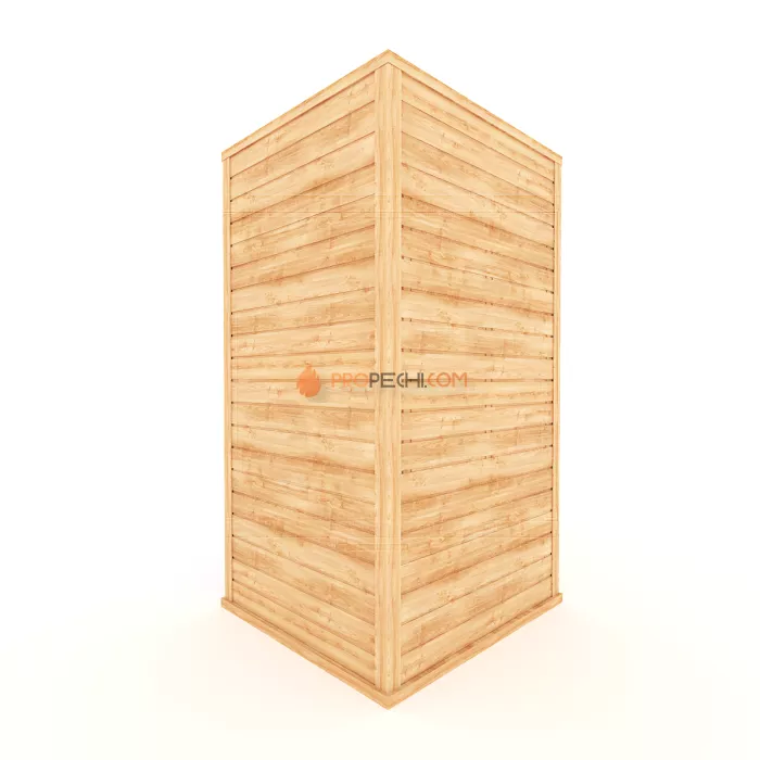 Финская сауна НКЗ 1-местная прямая 95x120x200 см, вход со стороны 120 см