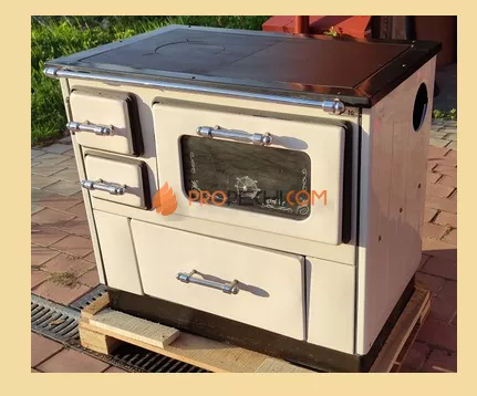 Печь отопительно варочная с водяным контуром и духовым шкафом ПВВ 10 МастерПечь