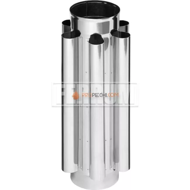 Труба дымохода-конвектор, сталь AISI 430, толщина стенки 0.8 мм, Ø200