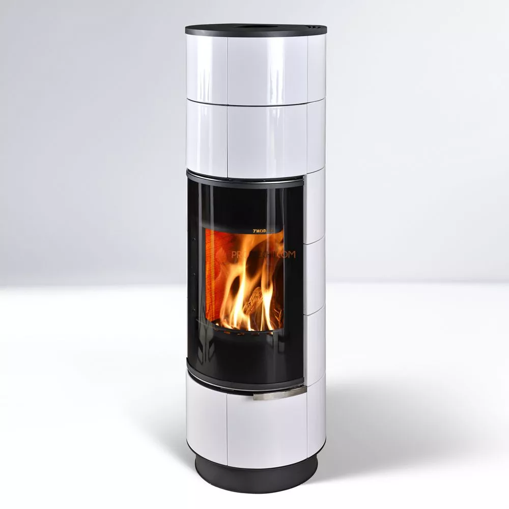 Печь-камин Thorma DELIA Plus Ceramic, черный/белая