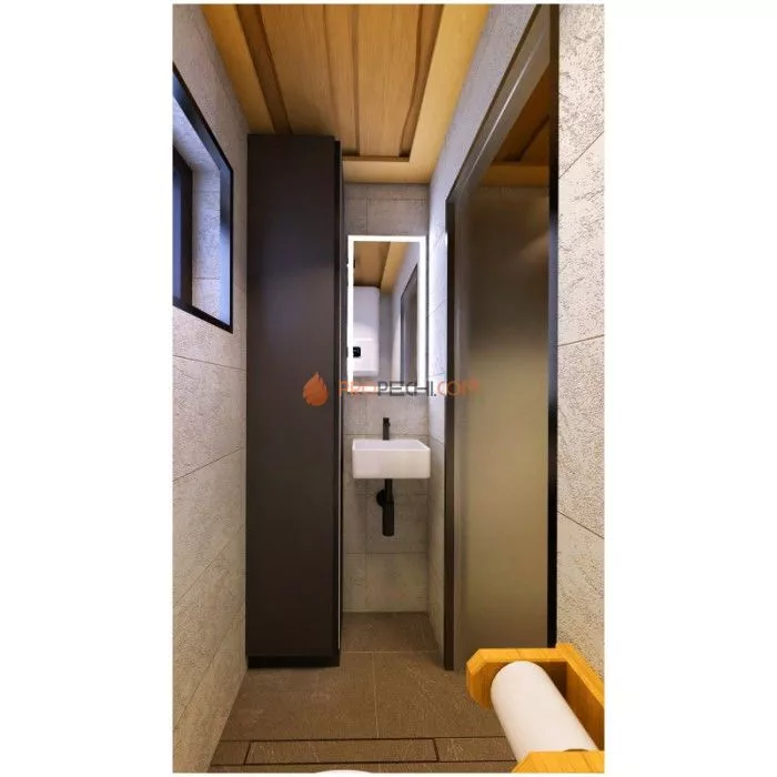 Каркасная двухмодульная баня Woodson Free 6х5 (утепление 100)