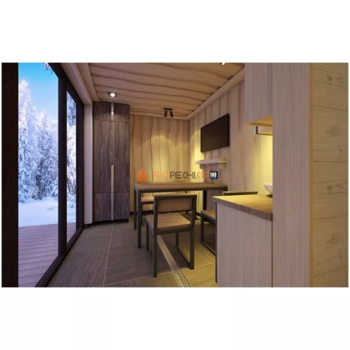 Каркасная баня Woodson Panoramic 6