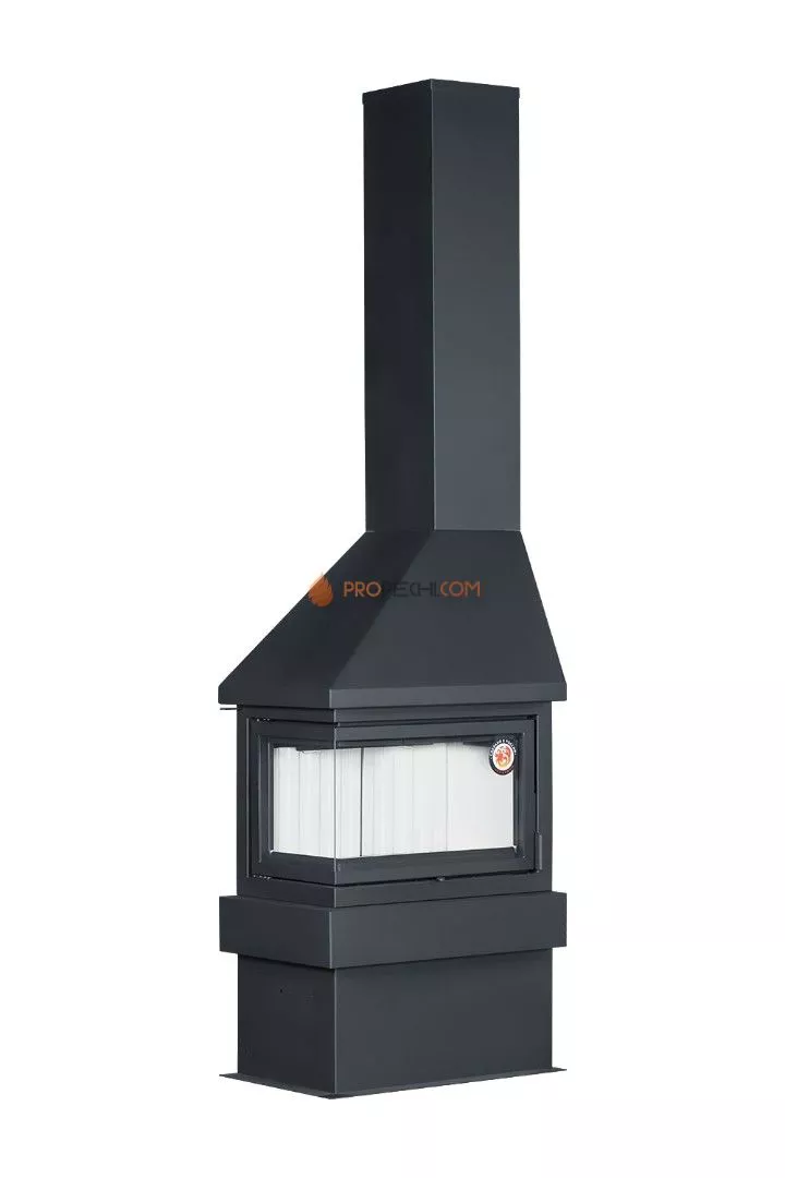 Камин ЭкоКамин Прага Угловая левый белый шамот