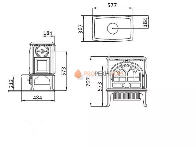 Печь-камин Jotul F 3 CB, BBE
