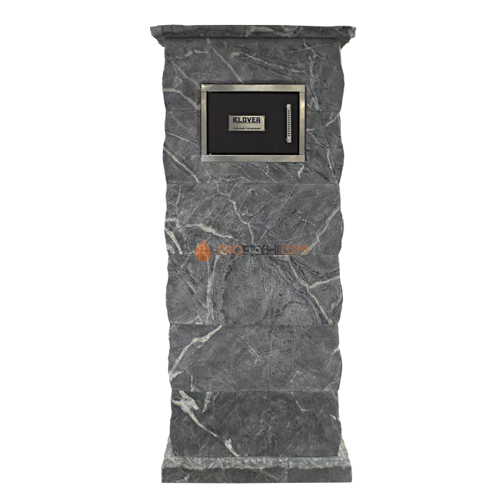 Газовая печь для бани Klover RT 35-RV 310S ( Талькомагнезит Скала, прямые углы )