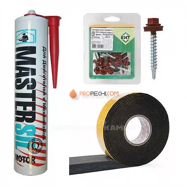 Монтажный набор для установки проходки кровли (коричневый)