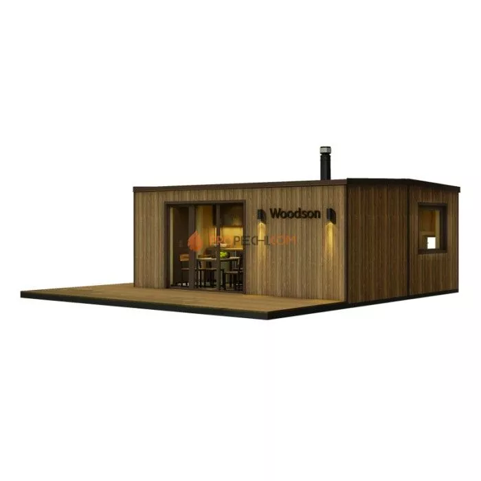 Каркасная двухмодульная баня Woodson 6х5 (утепление 150)