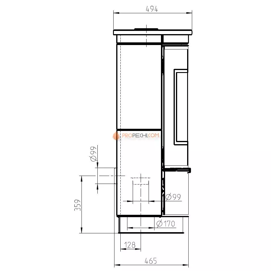 Печь-камин Thorma ANDORRA Plus Serpentino