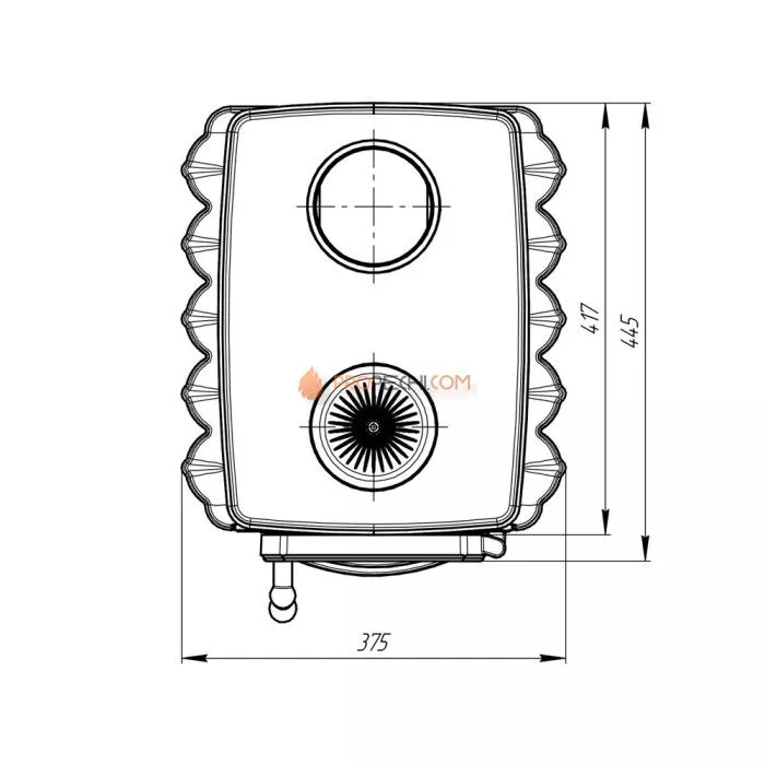 Печь-камин Атмосфера Бахтинка - серый
