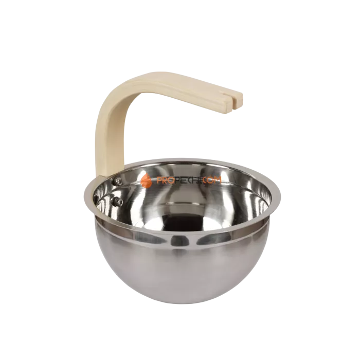 Ведро SAWO стальное 3л., ручка изогнутая осина, 343-MA