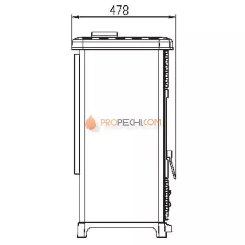 Печь-камин Plamen Maestral N коричневая