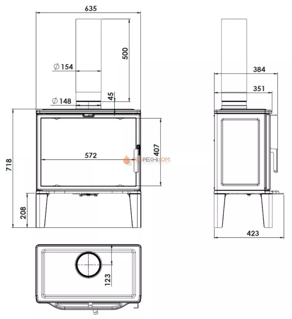 Печи-камины Lacunza Biarritz