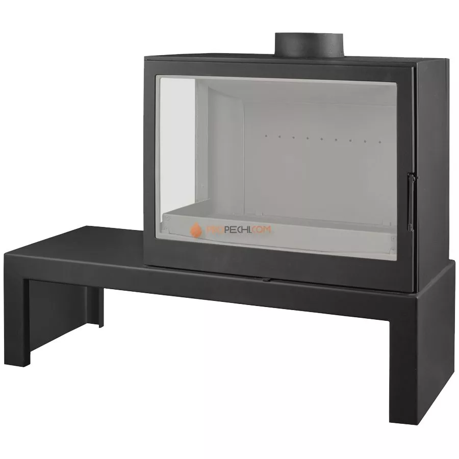 Печь-камин Liseo Castiron LCI 7 GFL Table, стекло слева