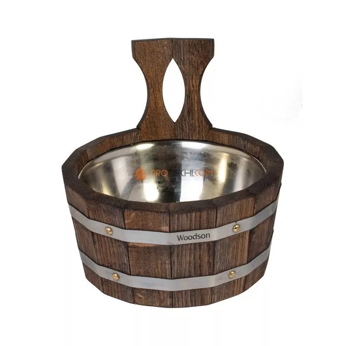Ковш Woodson с нержавеющей вставкой, 2 л, дуб в темном