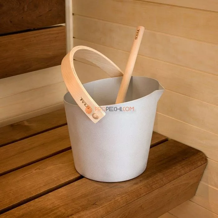 Набор аксессуаров Tylo Brilliant Silver: бадья, ковш, песочные часы, термометр, гигрометр