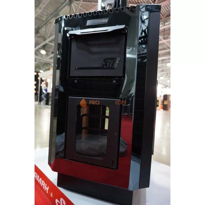 Дровяная печь для бани Ермак 30 Люкс BLACK (сталь)