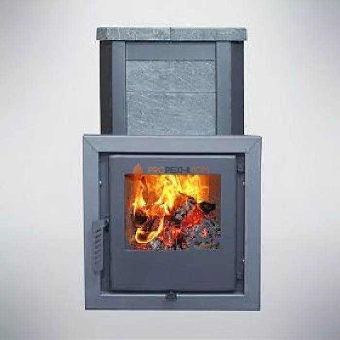 Дровяная печь для бани Варвара Сказка Мини удлиненная