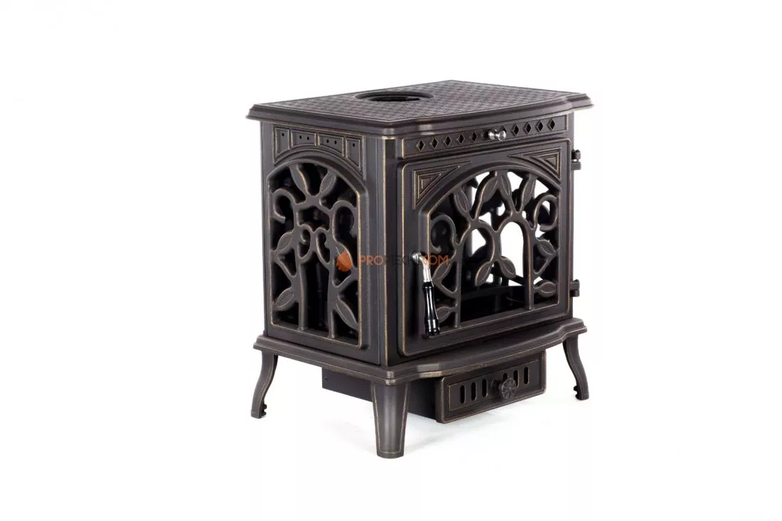Печь-камин Fireway Demetra патина бронза