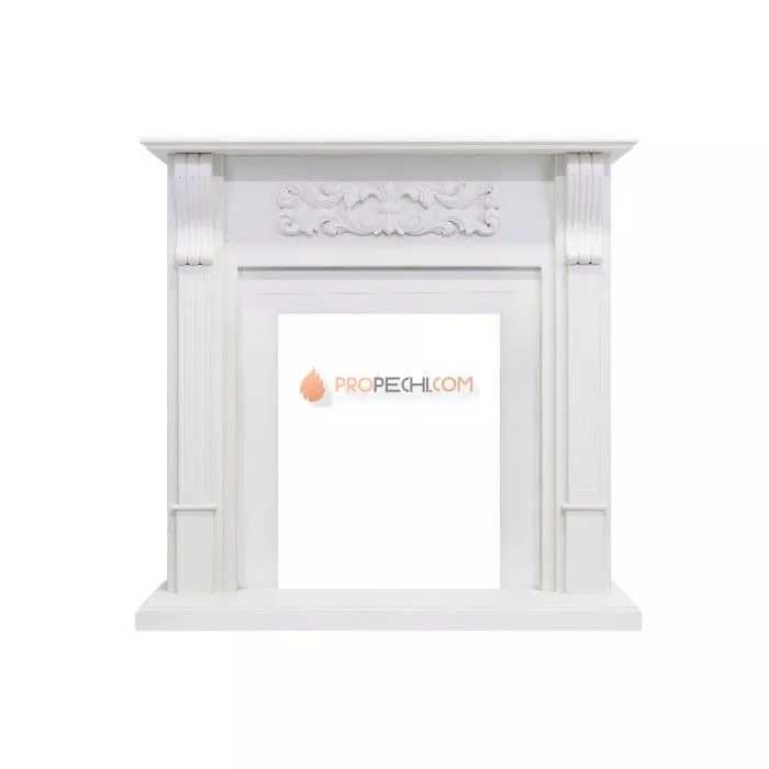 Каминокомплект Royal Flame Venice - Фактурный белый с очагом Majestic FX M Brass