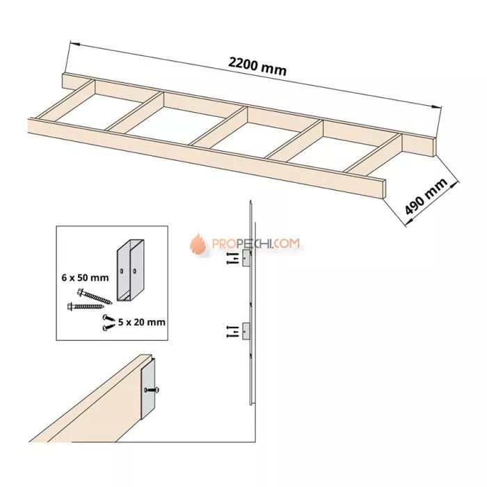 Каркас для полков Cariitti Taive (Береза)