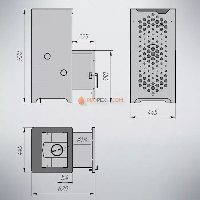 Дровяная печь для бани Варвара Пар 18