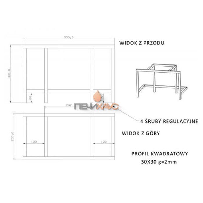 Подставка под каминные топки KAWMET W16-W17