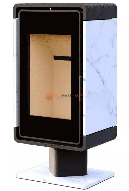 Печь-камин АСТОВ КУБ (ПК 4581) Камень на низкой ноге