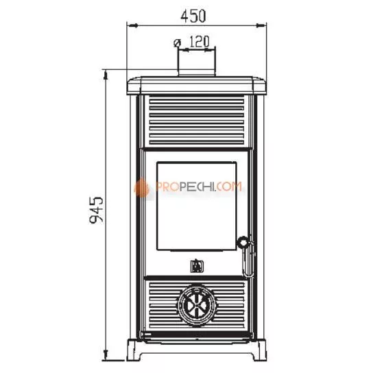 Печь-камин Plamen Maestral N коричневая