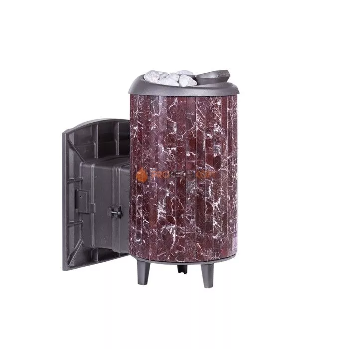 Печь банная «Атмосфера L» в ламелях «Россо Леванто»