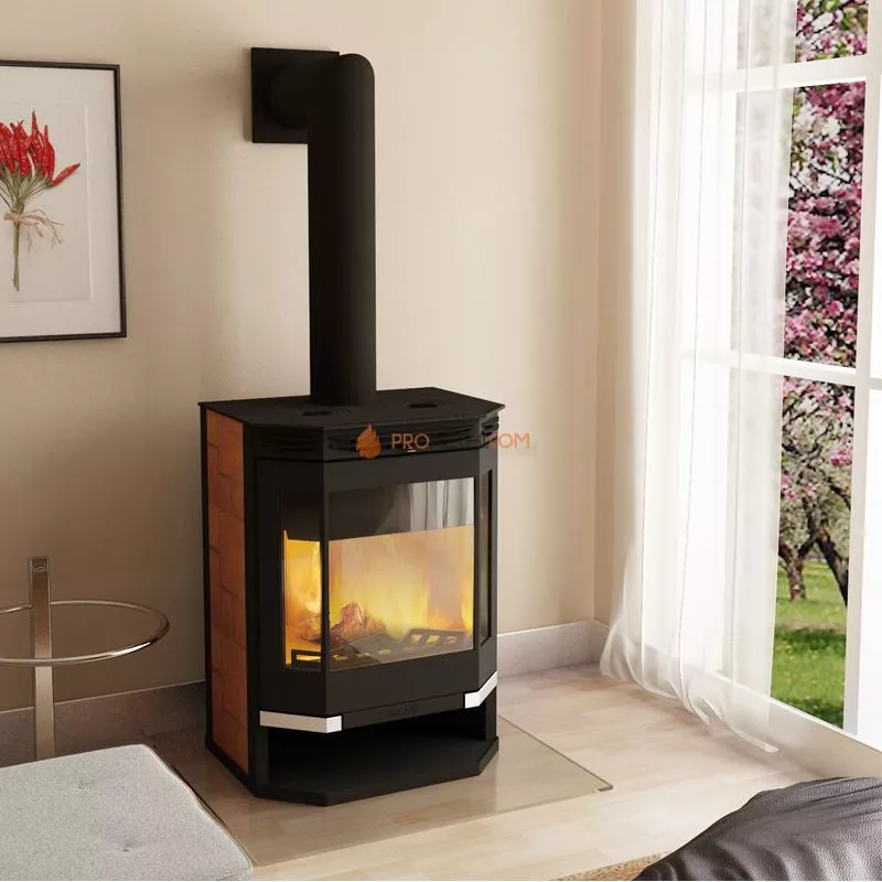 Печь-камин Мета Ангара12 с плитой