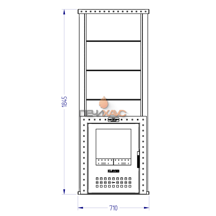 Газовая печь для бани Klover RT 50-RV 310S ( Талькомагнезит Стандарт, прямые углы )