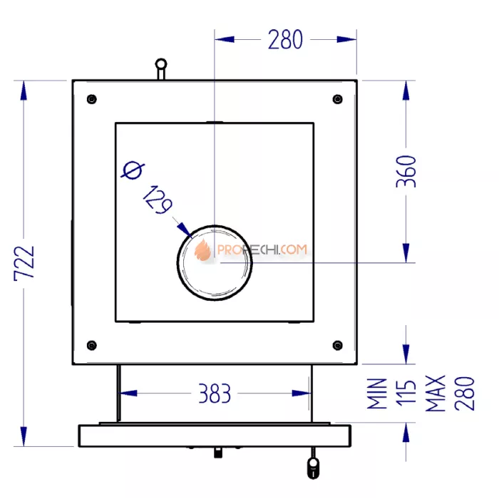 Газовая печь для бани Klover RT 20-RV 310S ( Талькомагнезит Радиатор )